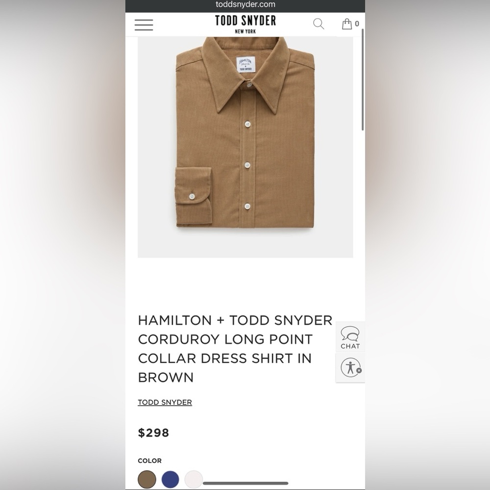 Like new Todd Snyder mens button down size Medium